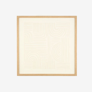 Cuadro con marco y cristal relieve Curve 40x40cm