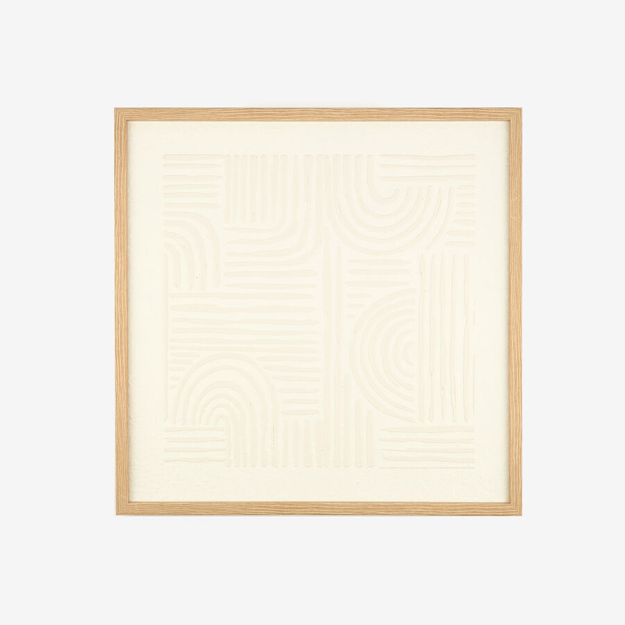 Cuadro con marco y cristal relieve Curve 40x40cm