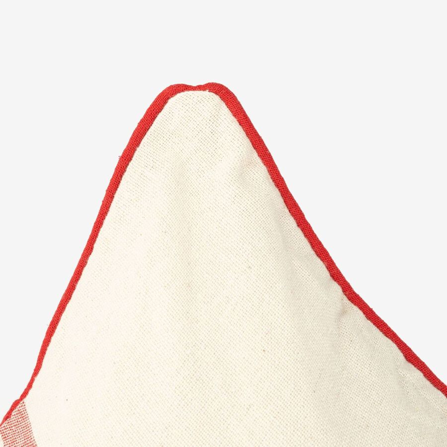 Funda de cojín de algodón con rayas rojas Niza 45x45cm