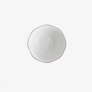 Bol con flores burdeos de porcelana Charlotte &Oslash;14x7cm