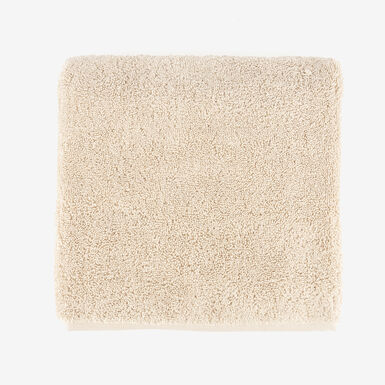 Alfombra de baño de algodón beige Vic 70x50cm
