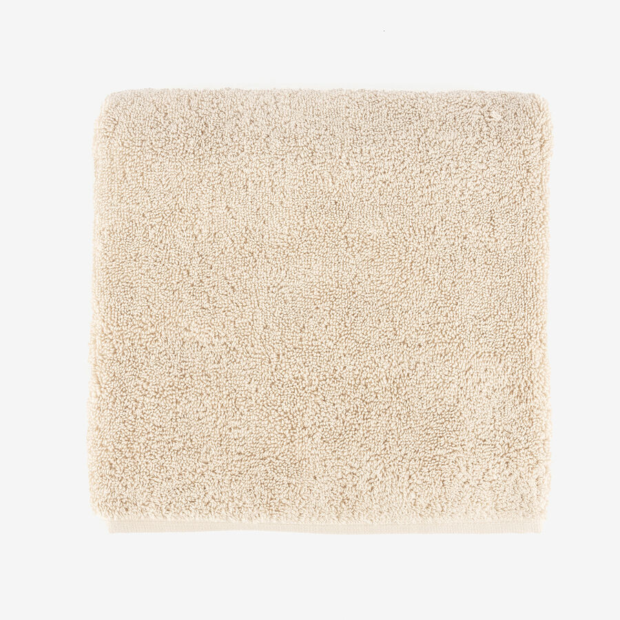 Alfombra de baño de algodón beige Vic 70x50cm