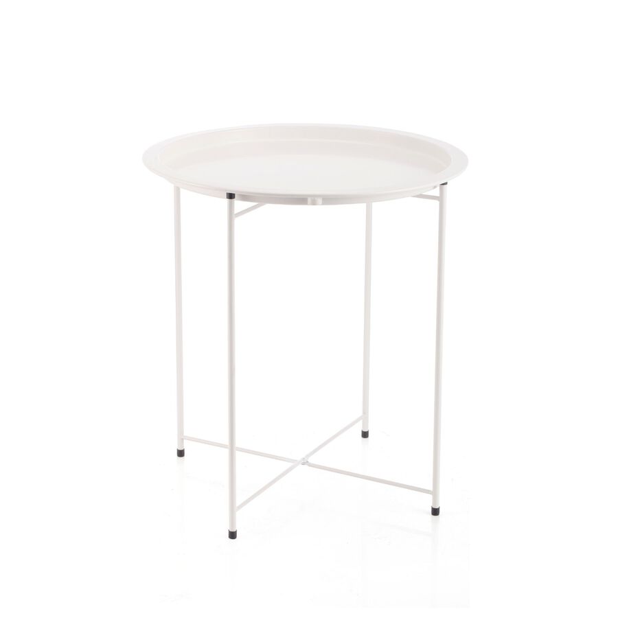 Mesa auxiliar de acero blanca Nora &Oslash;47x50cm