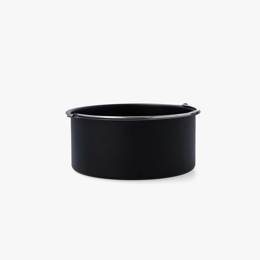 Molde de acero negro con asa 20x8cm para Airfryer
