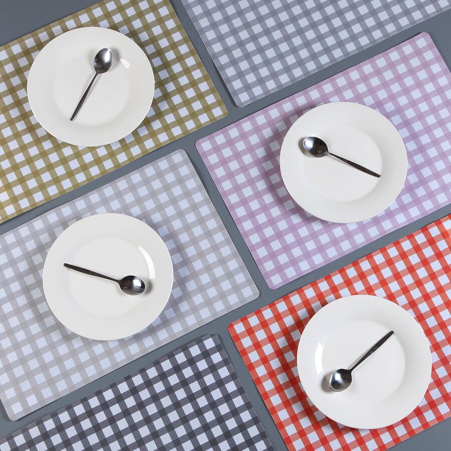 Mantel individual plástico gris Pic 44x28cm