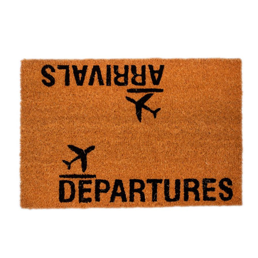 Felpudo de fibra de coco Departures Arrivals 60x40cm
