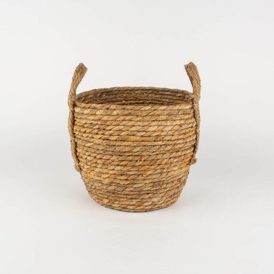 Cesta con asa de esparto Magret Ø26x23cm