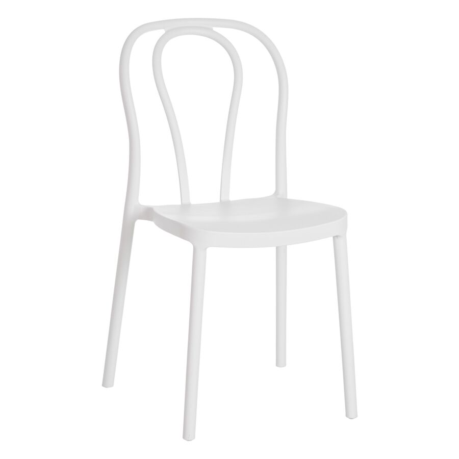 Set de 4 sillas de comedor blanco Marin 43x53x85cm