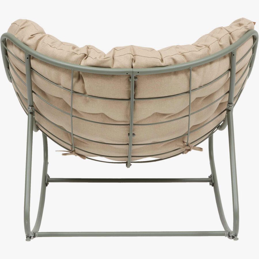 Mecedora de jard&iacute;n de acero verde Paolux 96x109x83cm