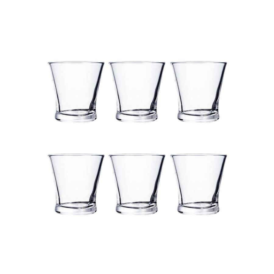 Set de 6 vasos de cristal de carajillo 10cl