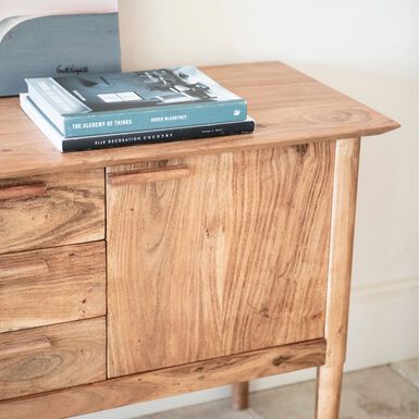 Aparador de madera de acacia Attic 160x45x78cm Clau&Chloe