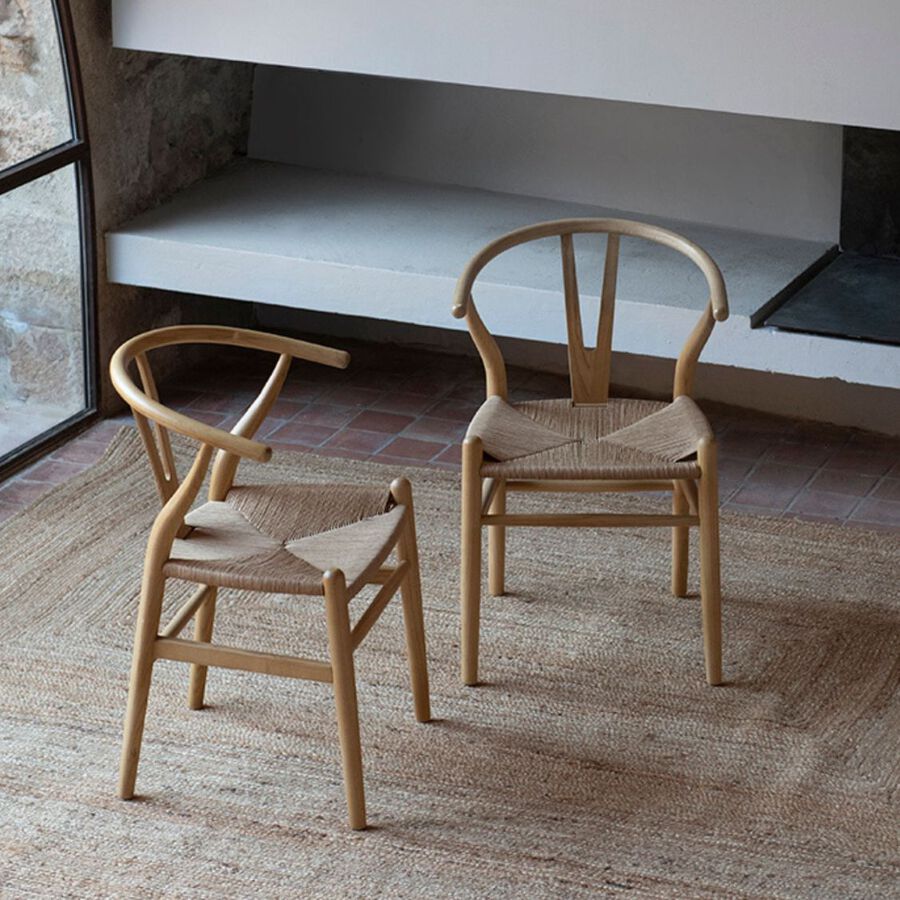 Silla de comedor de madera natural Irma 49x42x78cm Clau&Chloe