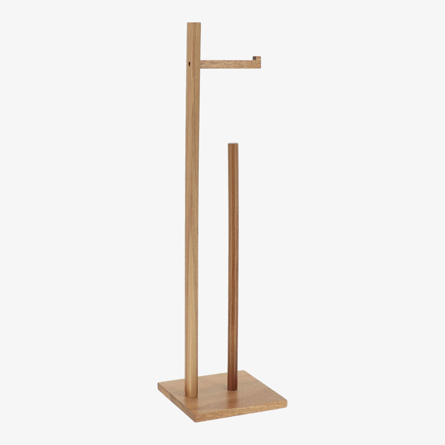 Portarrollos de ba&ntilde;o de acacia Acen 24x2,5x70cm