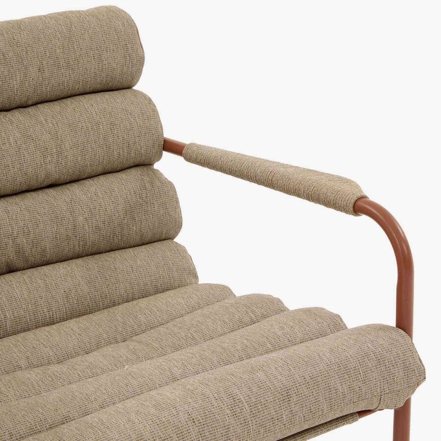 Conjunto de jard&iacute;n para 4 personas de acero caoba Solani