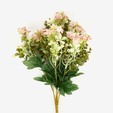 Ramo de flores pequeñas artificiales fucsia 40cm