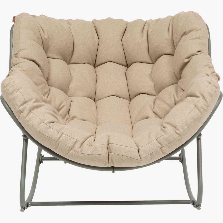 Mecedora de jard&iacute;n de acero verde Paolux 96x109x83cm