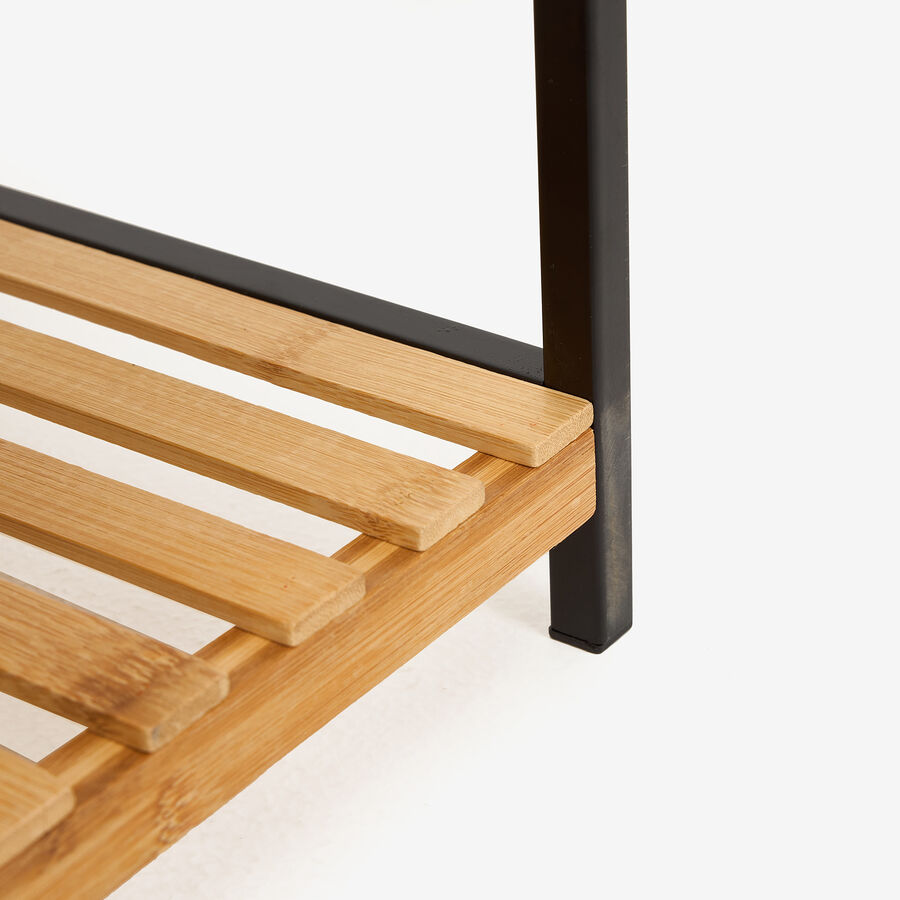 Zapatero de bambú con 3 estantes Kabil 70x33x48cm