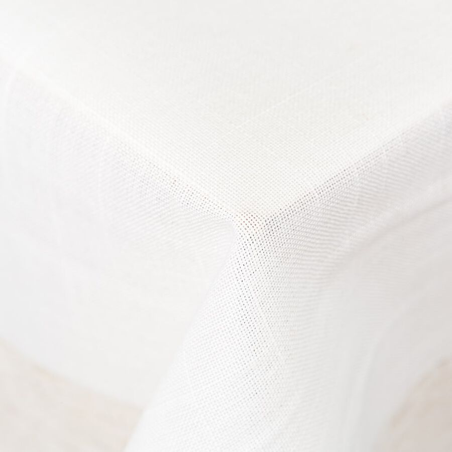 Mantel de Navidad blanco bordado Muérdago 150x250cm