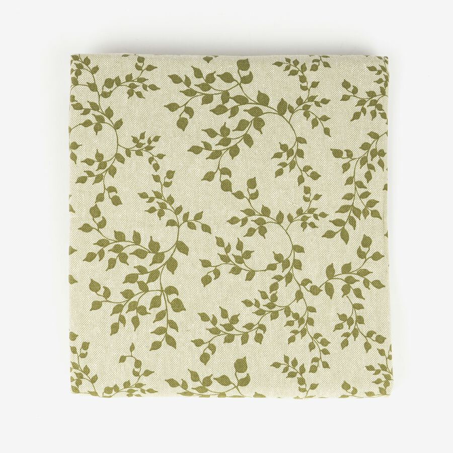 Mantel verde oliva de algod&oacute;n reciclado Jana 135x140cm