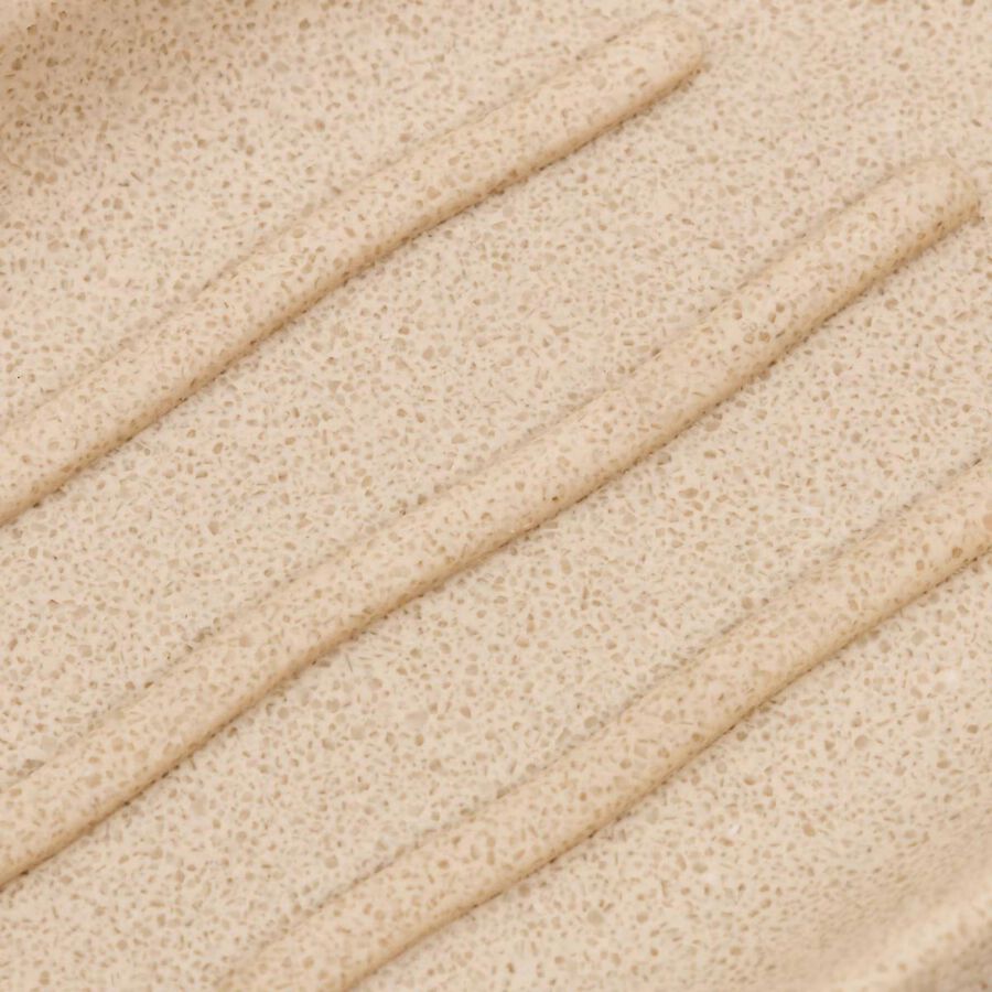 Jabonera Elia de resina beige 13,1x9,2cm