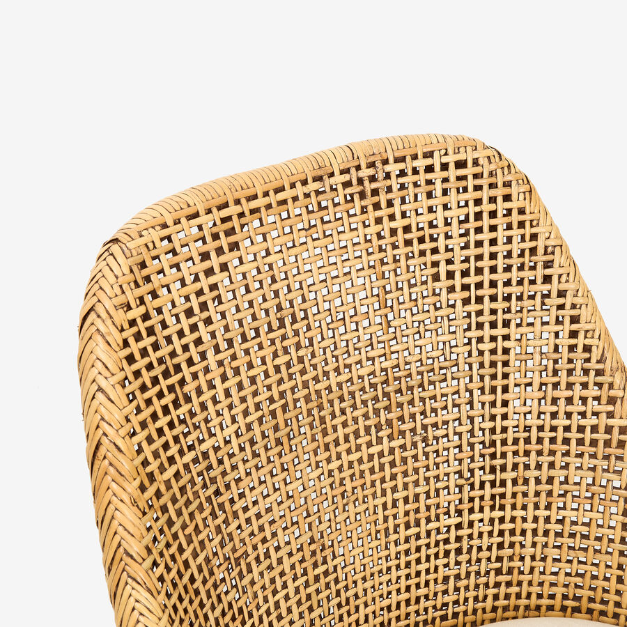 Silla de comedor de madera de mango y ratán Samos 53x56x88cm