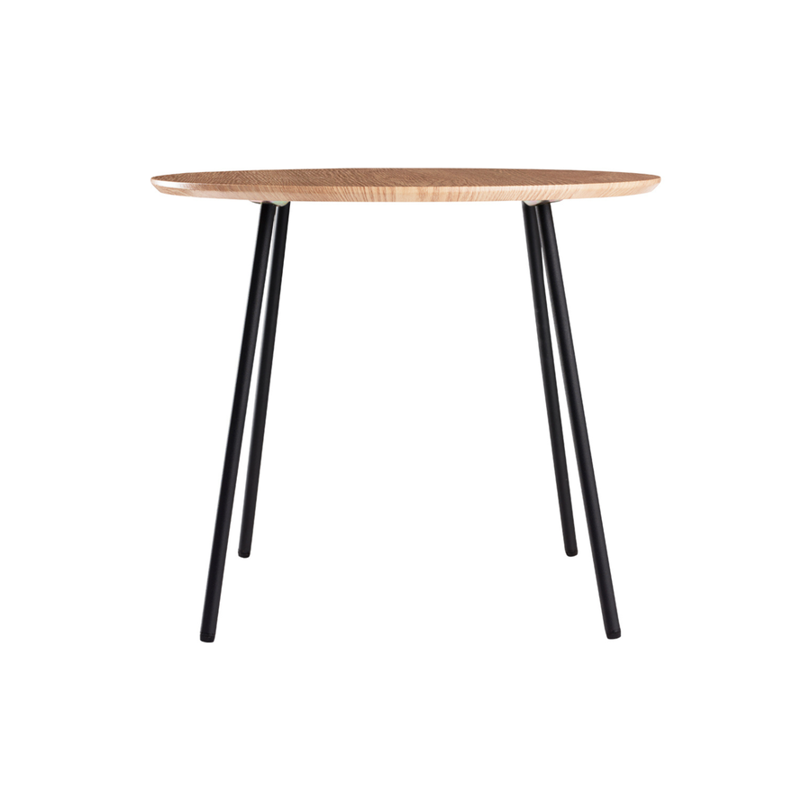 Mesa auxiliar redonda de madera Ø55x45cm