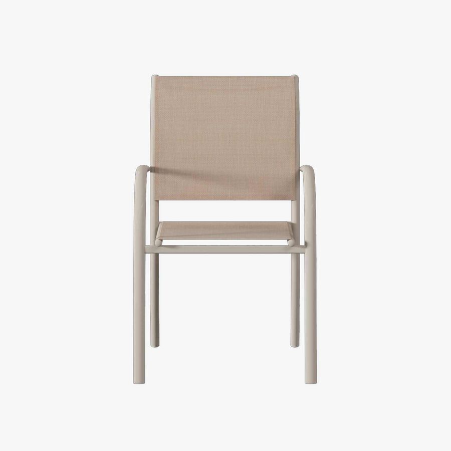 Silla de jard&iacute;n apilable de aluminio crema Piazor 56x65x88cm