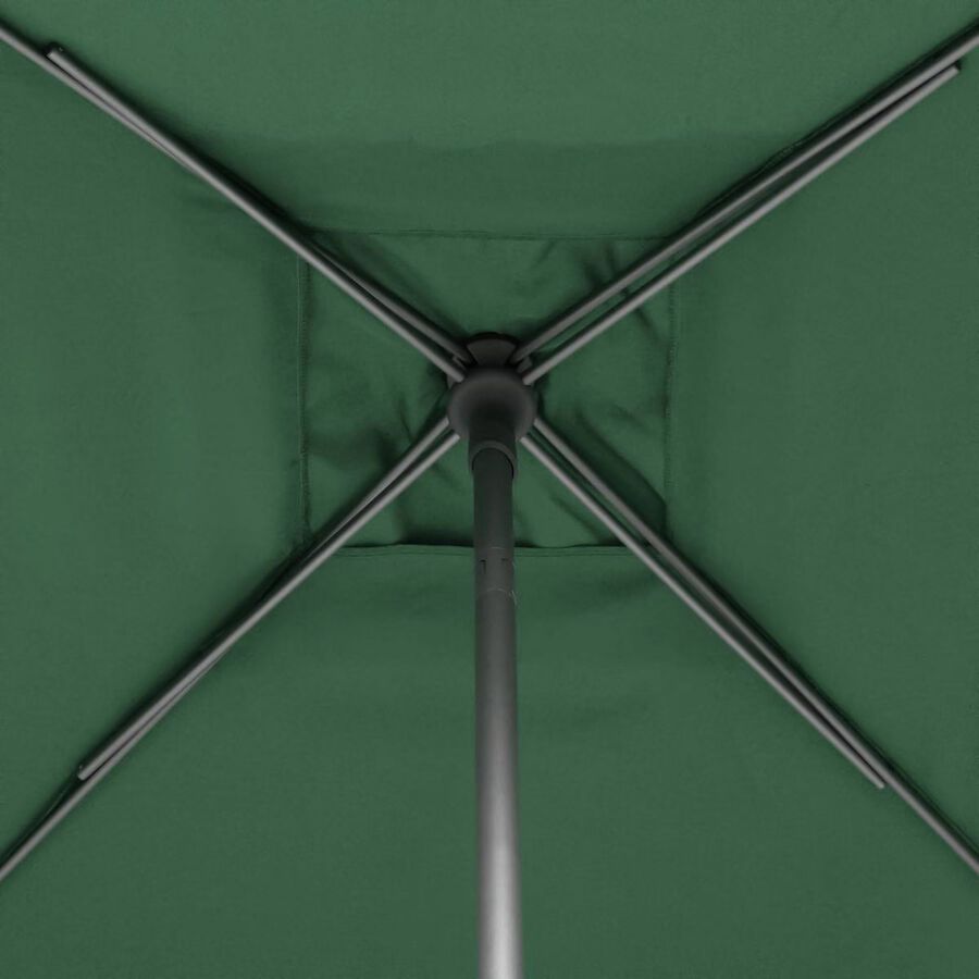 Parasol de acero inoxidable verde Sena 250x250cm