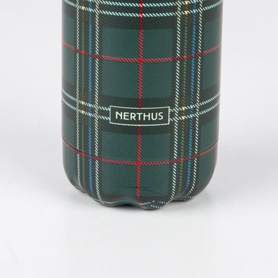 Botella térmica acero inoxidable verde tartán