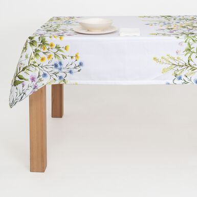 Mantel de algodón florido 150x150cm