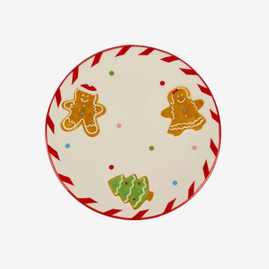 Plato de cerámica con galleta de jengibre Ø20cm