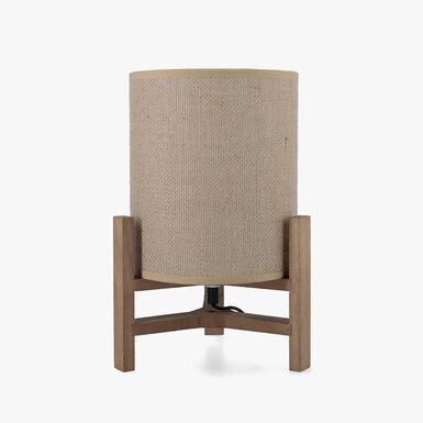 Lampara de mesa de madera y lino 19x30 Nora