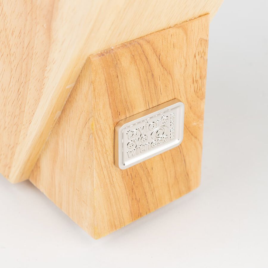 Tacoma de madera con 5 cuchillos de acero inoxidable
