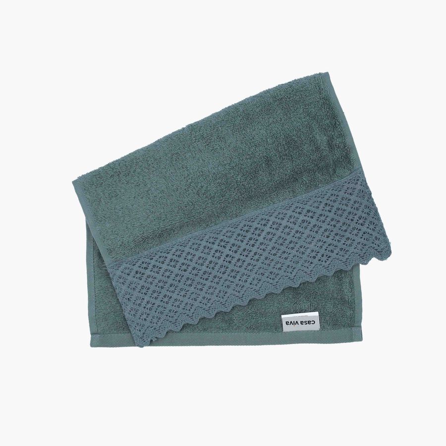 Toalla de tocador de algod&oacute;n 100% verde Nido 30x50cm - 500 g/m&sup2;