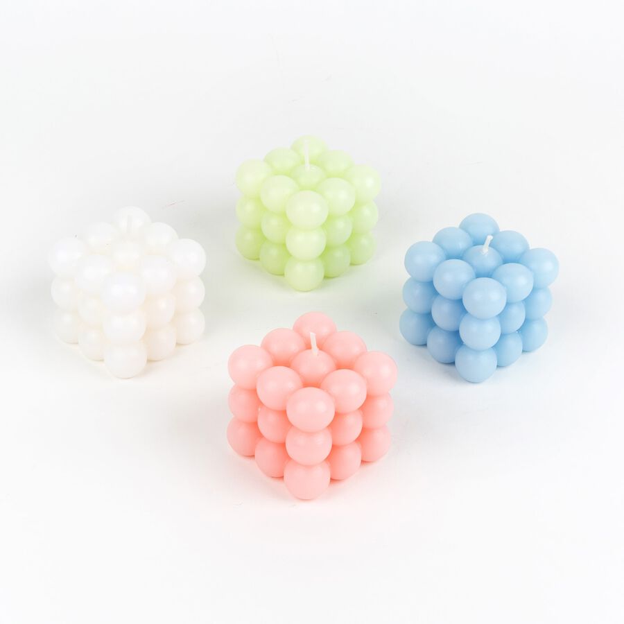 Vela decorativa rosa Cubic 6x6cm