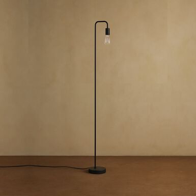 L&aacute;mpara de pie negra de metal Kobe 150cm