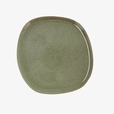Plato llano verde de gres Beget &Oslash;26cm