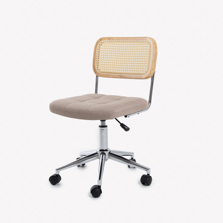 Silla de oficina beige Midano 55x75x41cm