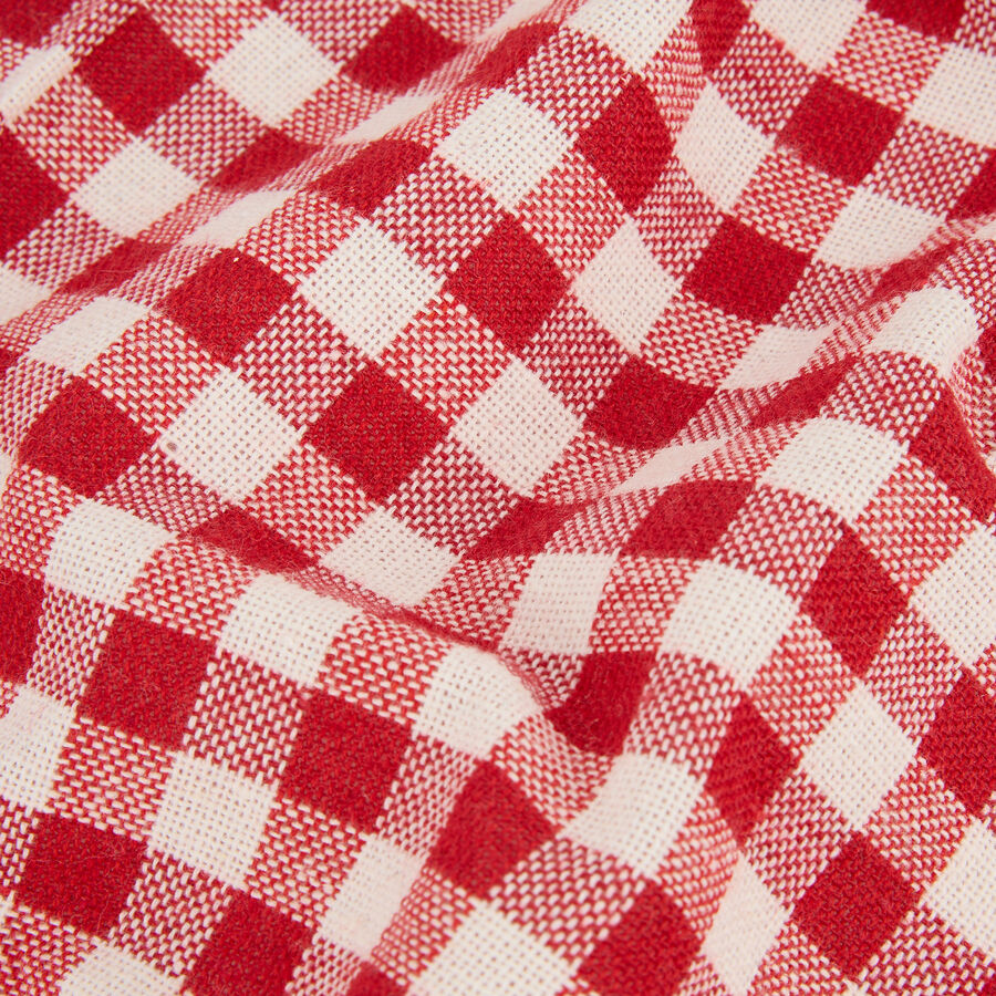 Set de 2 servilletas de algodón rojo Vichy 43x43cm