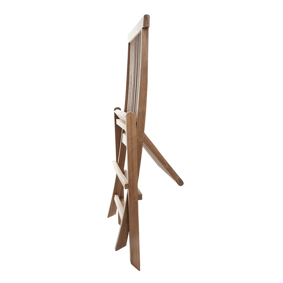 Silla de jardín plegable de madera de teca Azores 47x43cm