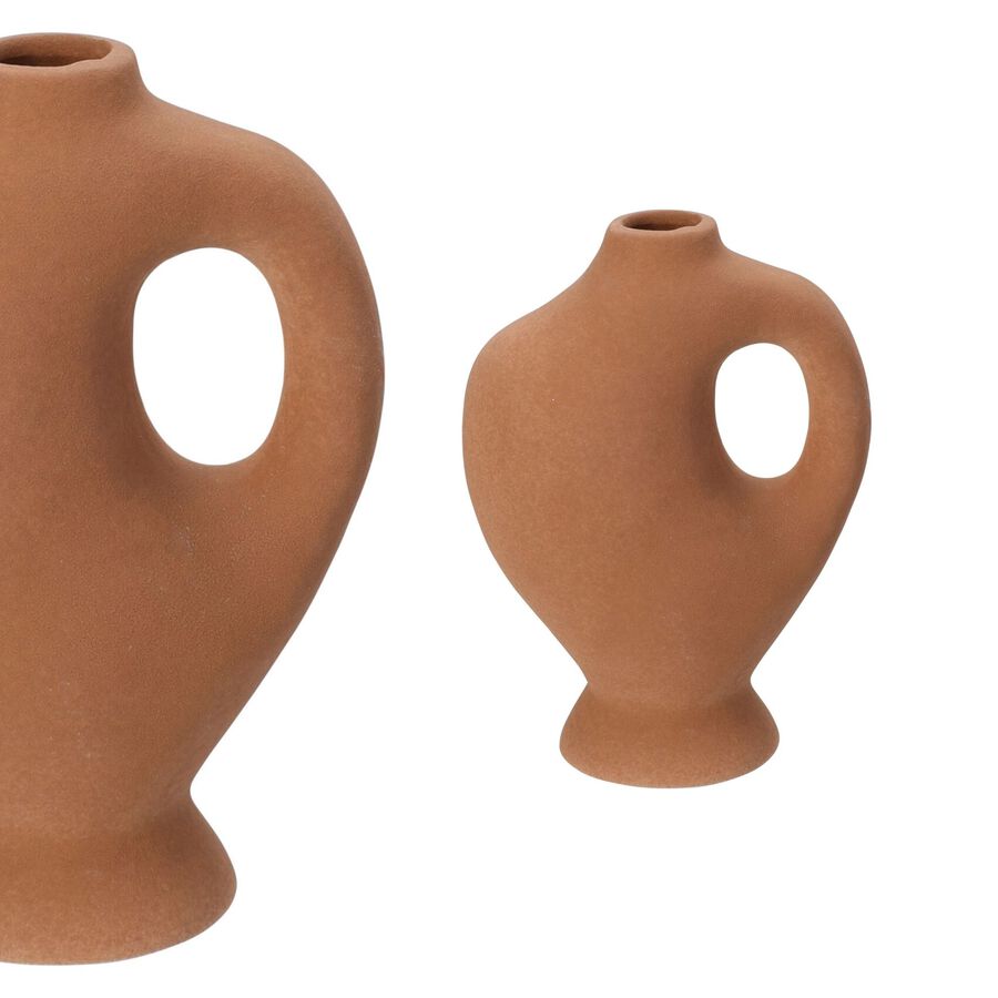 Jarrón de cerámica terracota Kaster 16x8x21cm