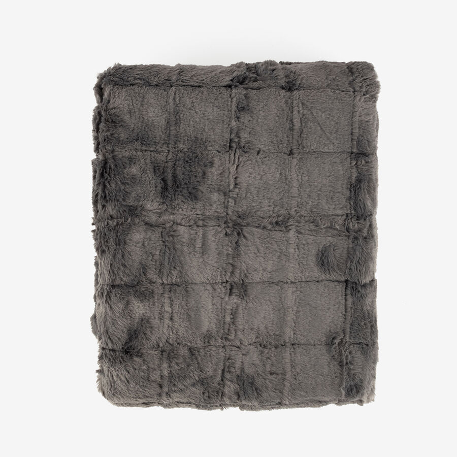 Manta de pelo suave gris Nuuk 130x150cm