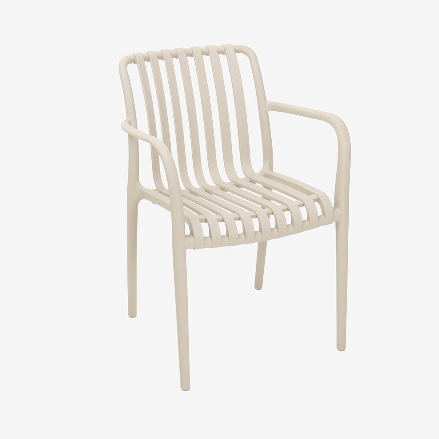 Silla de jard&iacute;n blanca Happel 55x81x57cm