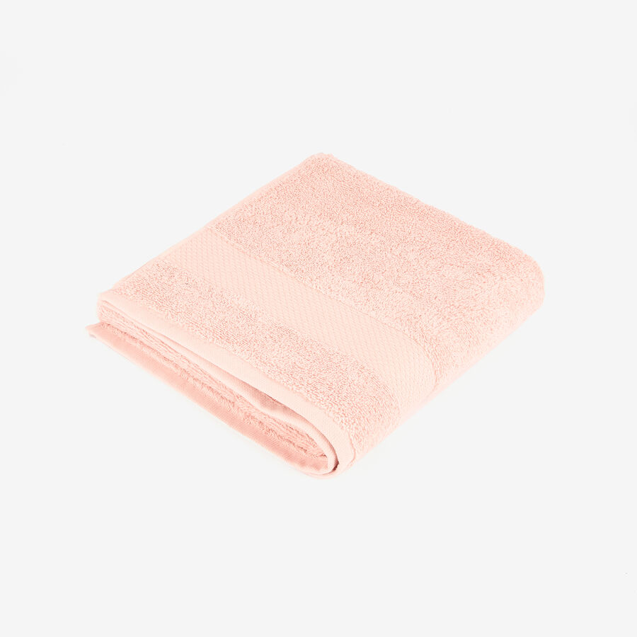 Toalla de lavabo de algod&oacute;n rosa Vic 50x100cm - 500 gr/m&sup2;