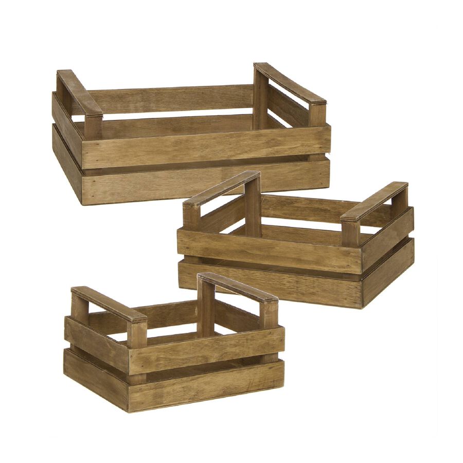 Caja madera natural Teia 29x24x13cm