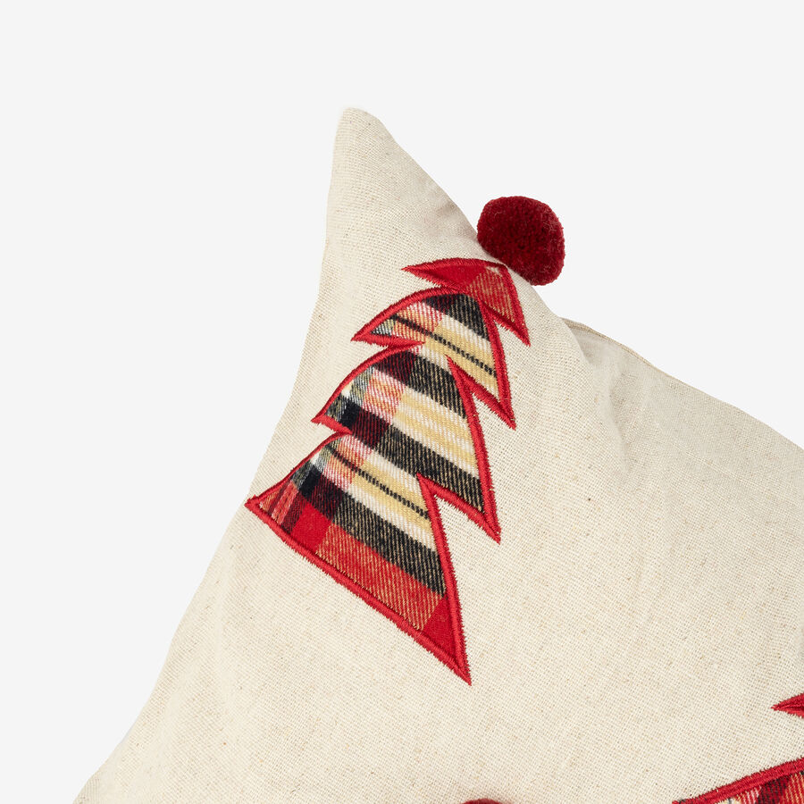 Funda de cojín tartán árboles 45x45cm