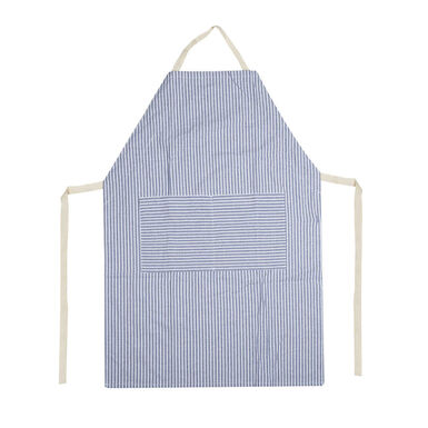 Delantal de rayas azules