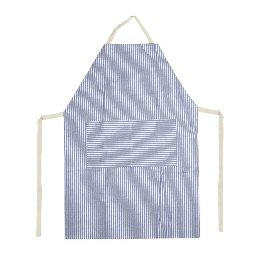 Delantal de rayas azules