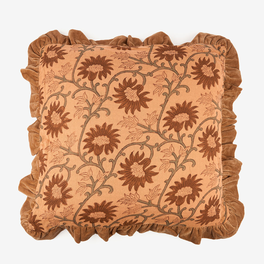 Funda de cojín de algodón flor Mia 50x50cm Clau&Chloe