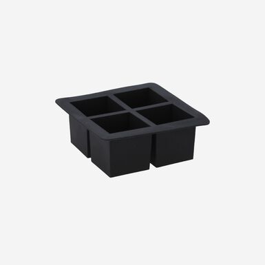 Bandeja para 4 cubitos de silicona negra 16x16x6cm
